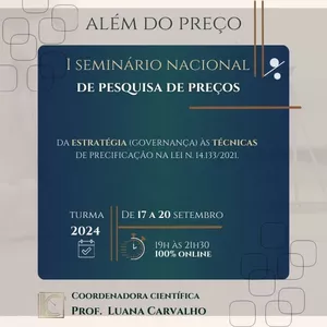 Imagem de capa para o Evento online I SEMINÁRIO NACIONAL DE PESQUISA DE PREÇOS (SNPP)