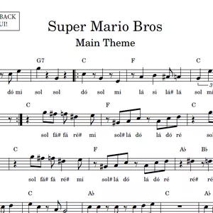 Imagem de capa para o Ebook Super Mario Bros (Main Theme) - Partitura Facilitada com Playback