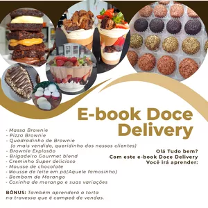 Curso E-book Doce Delivery + Vídeo aulas via Instagram por Naia Régia Confeitaria Gourmet
