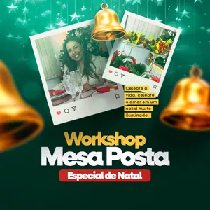Imagem de capa para o Curso online Workshop Mesa Posta - Edição Especial de Natal