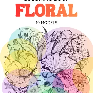 Cover image for Ebook Flowers to color