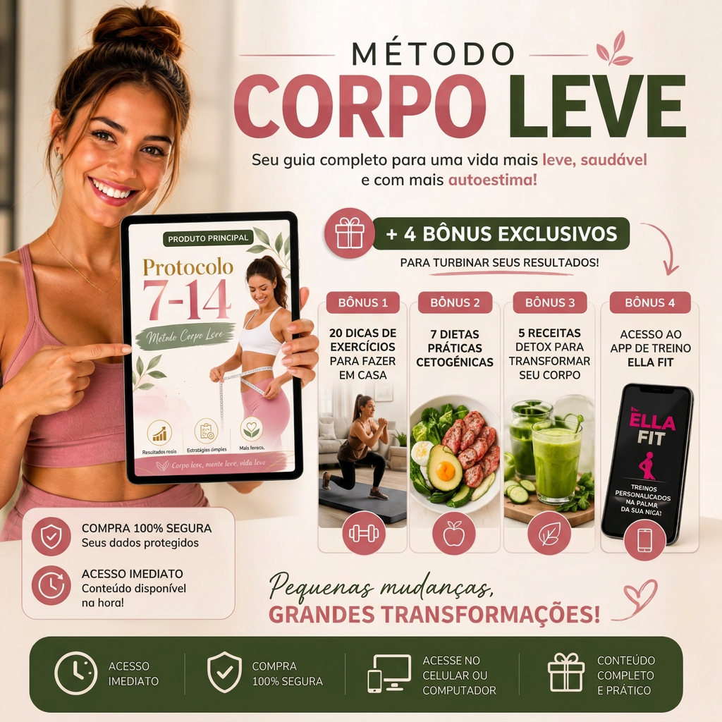 Imagem do curso Método Corpo Leve - Protocolo 7/14 + 04 BONUS