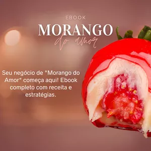 Imagem de capa para o Ebook Morango do Amor Lucrativo: O Guia Completo para Fazer e Vender o Doce que Viralizou
