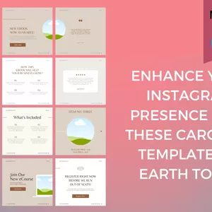 Cover image for Ebook 100 Templates for CAROUSEL IN ENGLISH