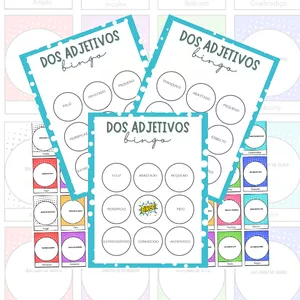 Imagem de capa para o Ebook Jogo de Português- Bingo dos adjetivos