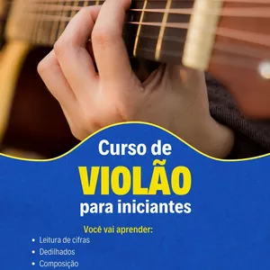 Imagem de capa para o Ebook Curso de Violão para Iniciantes