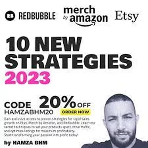 Cover image for Online course 40 Strategies for Merch by Amazon, Etsy & Redbubble