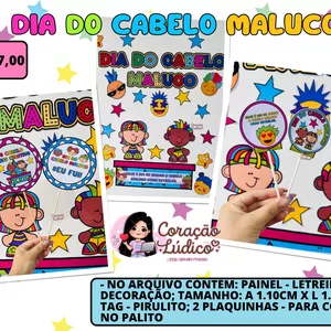 Imagem de capa para o Ebook 😜Dia do Cabelo Maluco 
