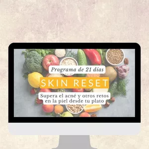 Imagen de portada para Curso online Programa de 21 días SKIN RESET: restablece la salud de tu piel en cada bocado