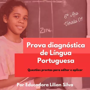 Imagem de capa para o Ebook Prova Diagnóstica de Língua Portuguesa - 6º Ano