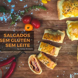 Salgados sem glúten e lácteos para venda