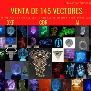Imagen de portada para Ebook 145 vectores lámparas ilusión 3D