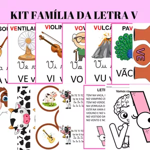 Imagem de capa para o Ebook KIT FAMÍLIA DA LETRA V