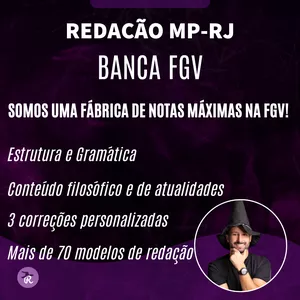 Imagem de capa para o Curso online Curso de Redação MP-RJ com 3 correções personalizadas