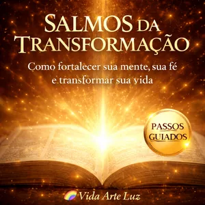 Imagem de capa para o Ebook Salmos da Transformação. Como fortalecer sua mente, sua fé e sua vida através dos Salmos — unindo sabedoria bíblica, neurociência e práticas diárias.