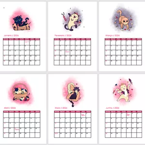 Imagem de capa para o Ebook Calendário 2026: Tema de Gatinhos