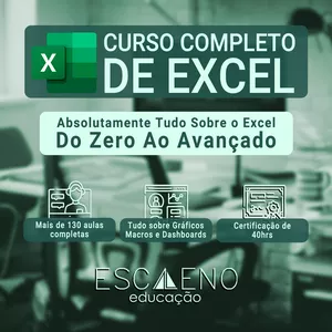 Imagem de capa para o Curso online Excel Completo - Escaleno Educação