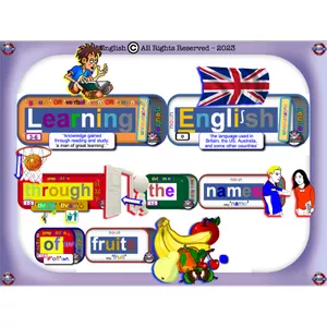 Imagem de capa para o Ebook Learning English Through The Names Of Fruits (Aprendendo Inglês Através dos Nomes de Frutas) 