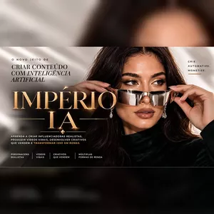 Imagem do curso IMPÉRIO IA — CRIE MODELOS E PERSONAGENS COM INTELIGÊNCIA ARTIFICIAL