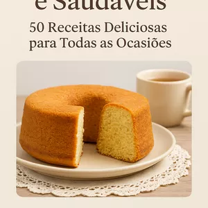 Imagem de capa para o Ebook BOLOS SAUDÁVEIS E SEM GLÚTEN: 50 receitas deliciosas