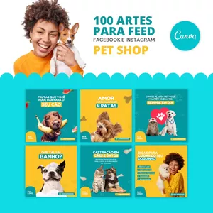 Imagem de capa para o Curso online Pack de Artes para Pet Shop