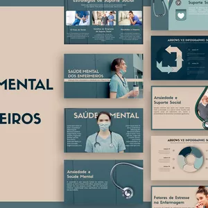 Imagem de capa para o Curso online Saúde mental dos enfermeiros - Template de PowerPoint