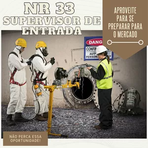 Imagem de capa para o Curso online Curso NR 33 Espaço Confinado - Supervisor de Entrada 