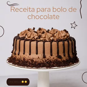 Imagem de capa para o Ebook Receita para bolo de chocolate