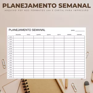 Imagem de capa para o Curso online Planejamento Semanal (com horas)