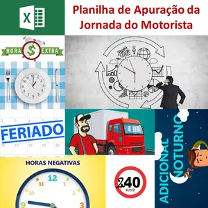 Imagem de capa para o Ebook Planilha de Apuração da Jornada dos Motoristas