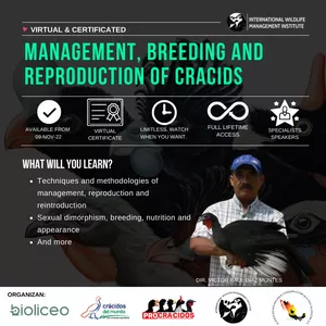 Cover image for Online course Virtual Course on Breeding, Management, and Reproduction of Cracids
