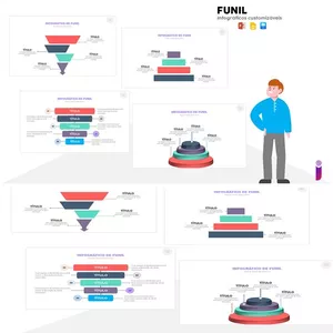 Imagem de capa para o Curso online Pacote de Infográfico Customizável: Funil