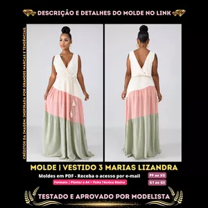 Imagem de capa para o Curso online [Molde em PDF] - Vestido 3 Marias Lizandra ID 3040442✨