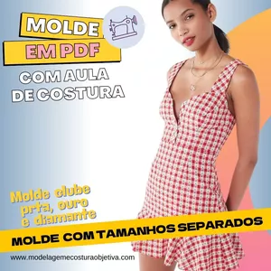 Imagem de capa para o Curso online MOLDE EM PDF -  VESTIDO DE ALCINHA COM BABADO (COM AULA DE COSTURA)
