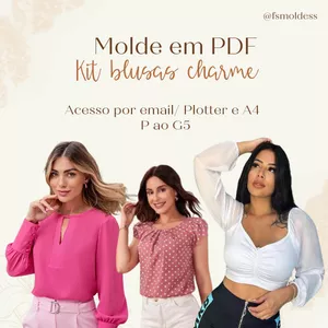 Imagem de capa para o Ebook Molde kit blusas charme 
