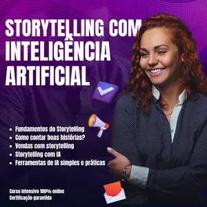 Imagem de capa para o Curso online Storytelling com Inteligência Artificial