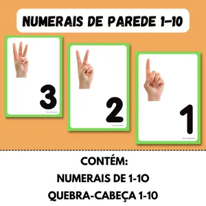 Imagem de capa para o Ebook 🔢 Numerais de Parede 1–10 + Quebra-Cabeça