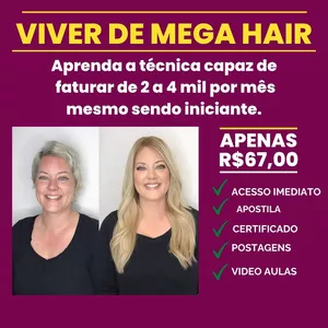 Imagem do curso Viver de Mega-Hair Microlink 