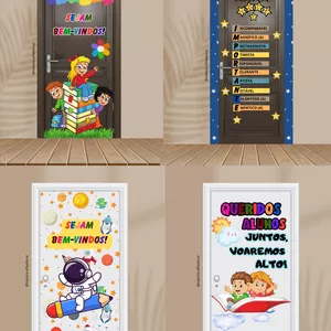 Imagem de capa para o Ebook Combo 4 painéis de porta volta às aulas