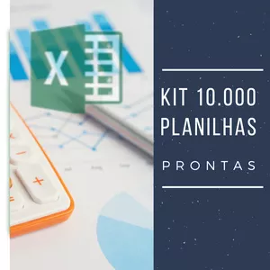 Imagem de capa para o Curso online Kit 10.000 planilhas  prontas