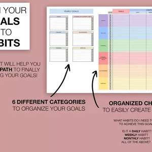 Cover image for Ebook Habit Tracker Spreadsheet 2023/2024 | Google Sheets Template