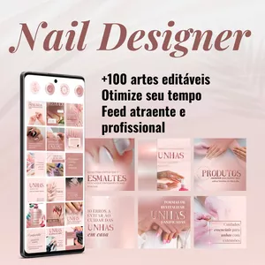 Imagem de capa para o Curso online Kit pack Canva Nail Designer