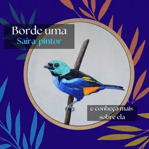 Imagem de capa para o Ebook Borde uma saíra-pintor e conheça mais sobre ela