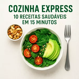 Imagem de capa para o Ebook 10 Receitas Saudáveis em 15 Minutos