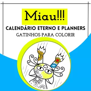 Imagem de capa para o Ebook Miau! Calendário Eterno e Planners