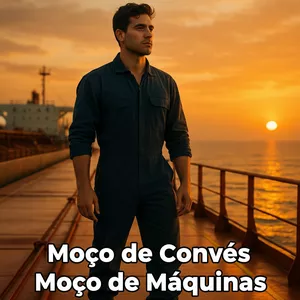 Imagem de capa para o Ebook Moço de Convés e Moço de Máquinas: O Guia Definitivo para Trabalhar Embarcado (Sem Faculdade)
