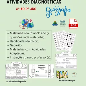 Imagem de capa para o Ebook Atividades Diagnósticas Geografia