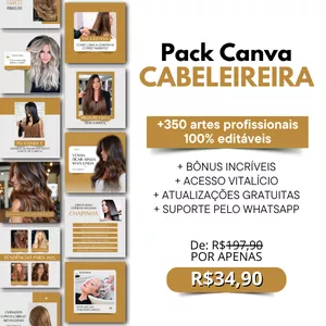 Curso PACK CANVA CABELEIREIRA