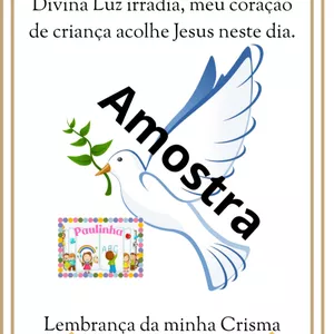 Imagem de capa para o Curso online *CARTÃO LEMBRANÇA DE CRISMA*    