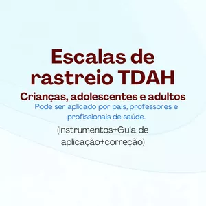 Imagem de capa para o Ebook Escalas de rastreio - Avaliação TDAH - Pais, professores e profissionais de saúde